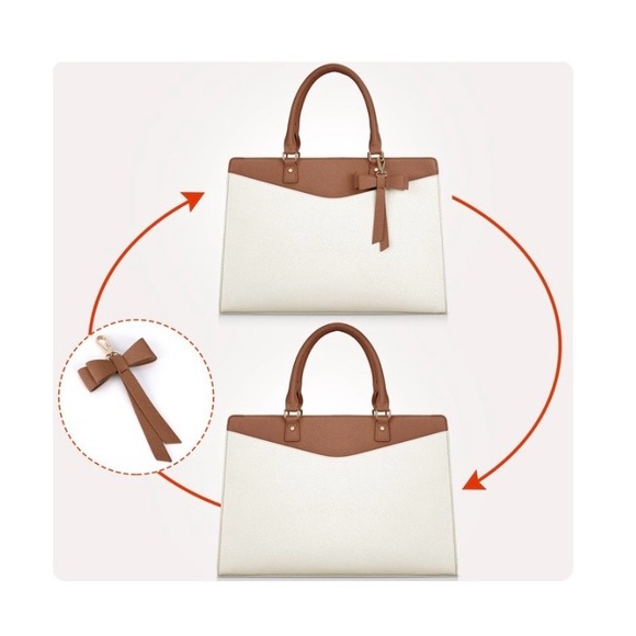 💚Rainsmore Laptop Bag for Women 15.6 in PU Tote - Picture 3 of 8